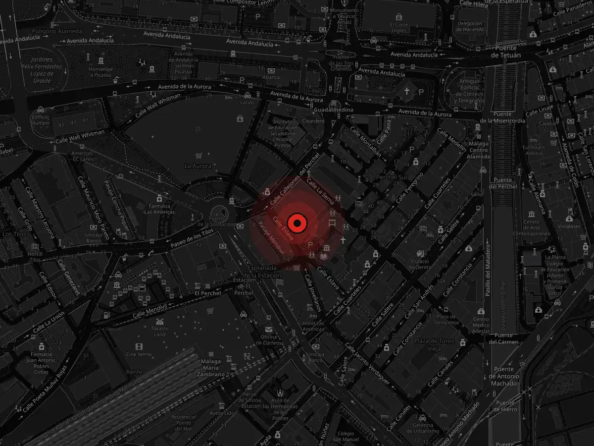 Mapa de la zona de El Perchel